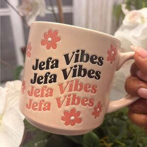 Jefa Vibes Ceramic Coffee Mug - Pink
